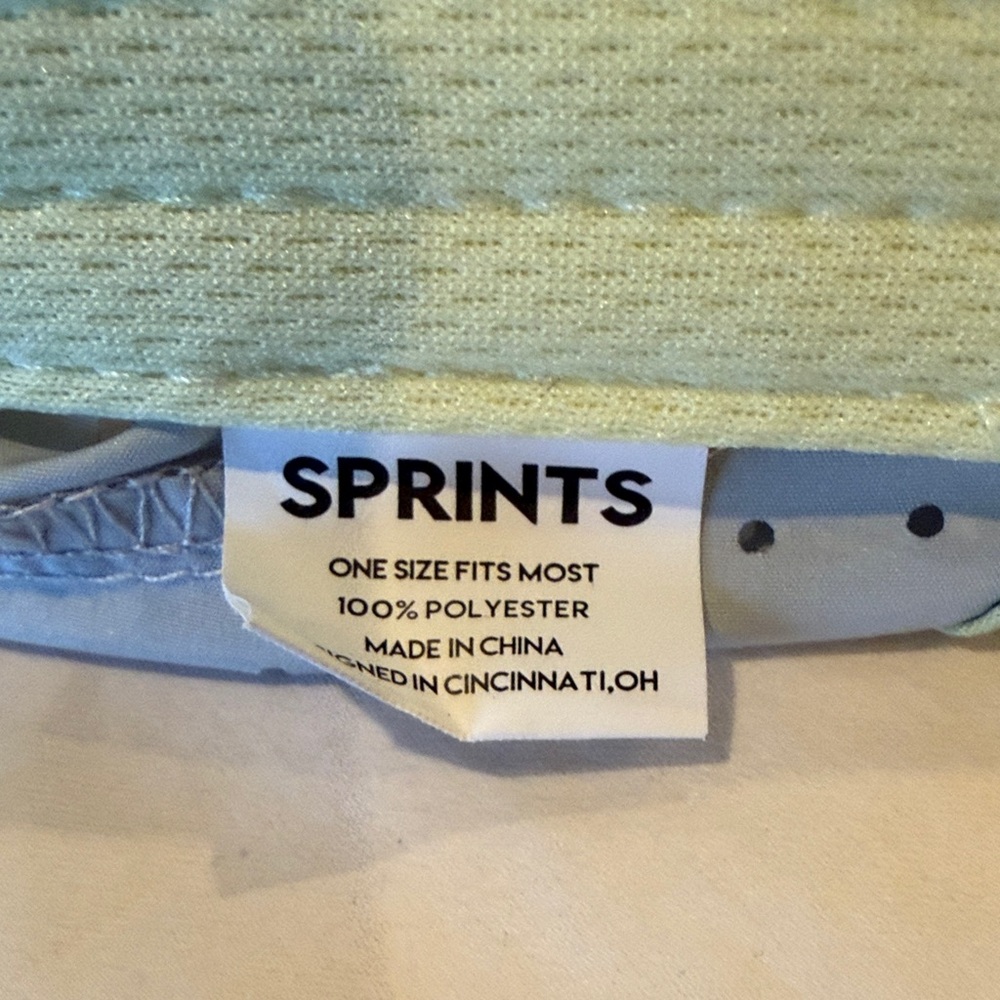 Sprints Perforated Cap in Light Blue, light yellow, and White - Picture 2 of 5